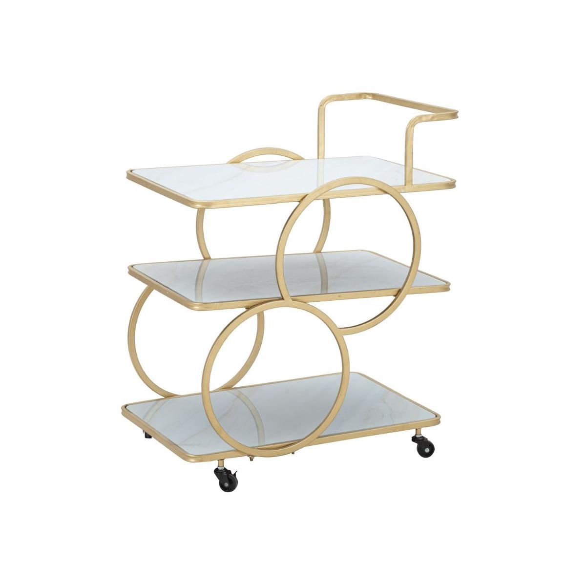 Carrello marble glass 64 x 46 x 79 cm