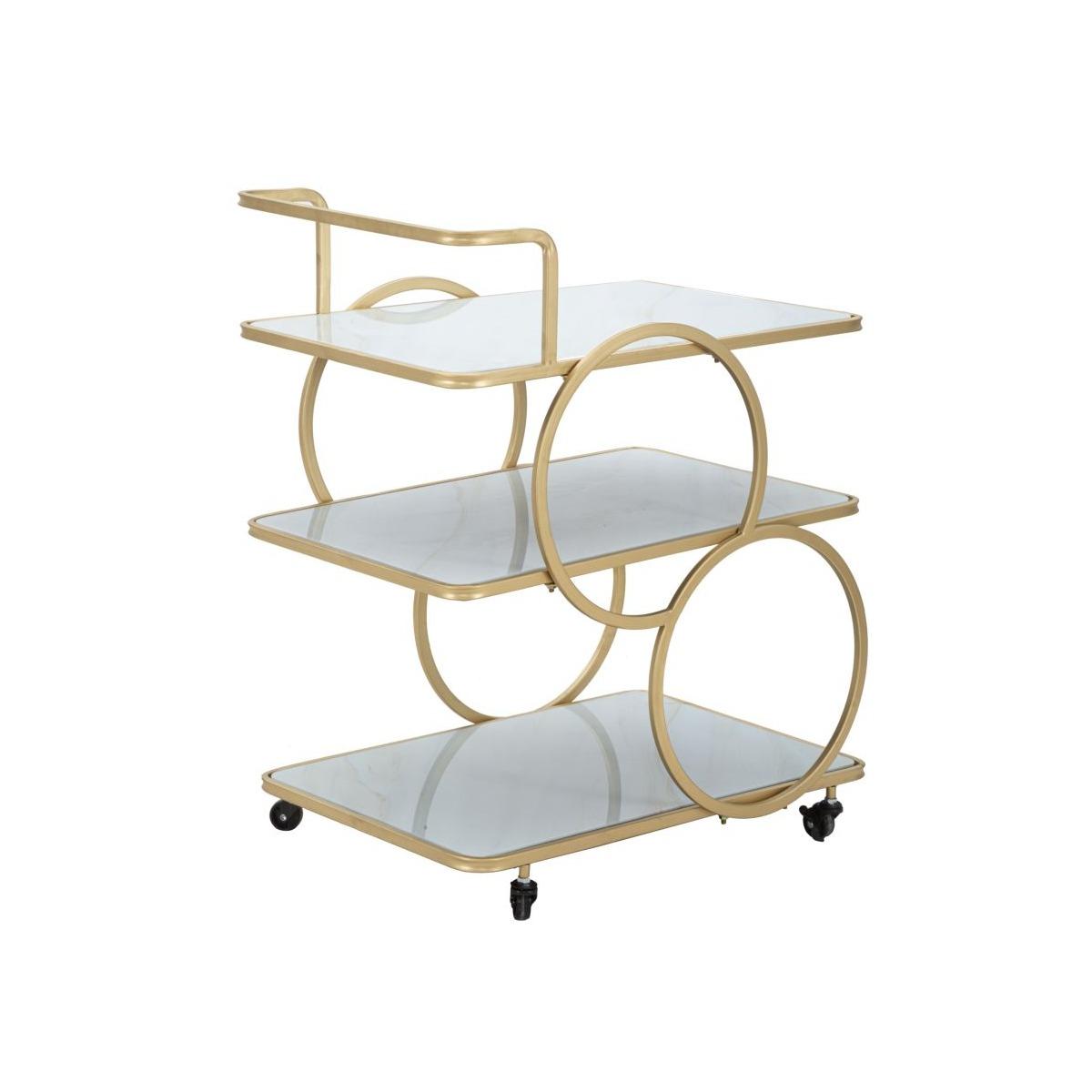 Carrello marble glass 64 x 46 x 79 cm