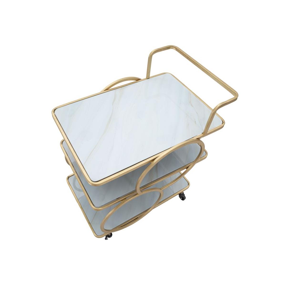 Carrello marble glass 64 x 46 x 79 cm