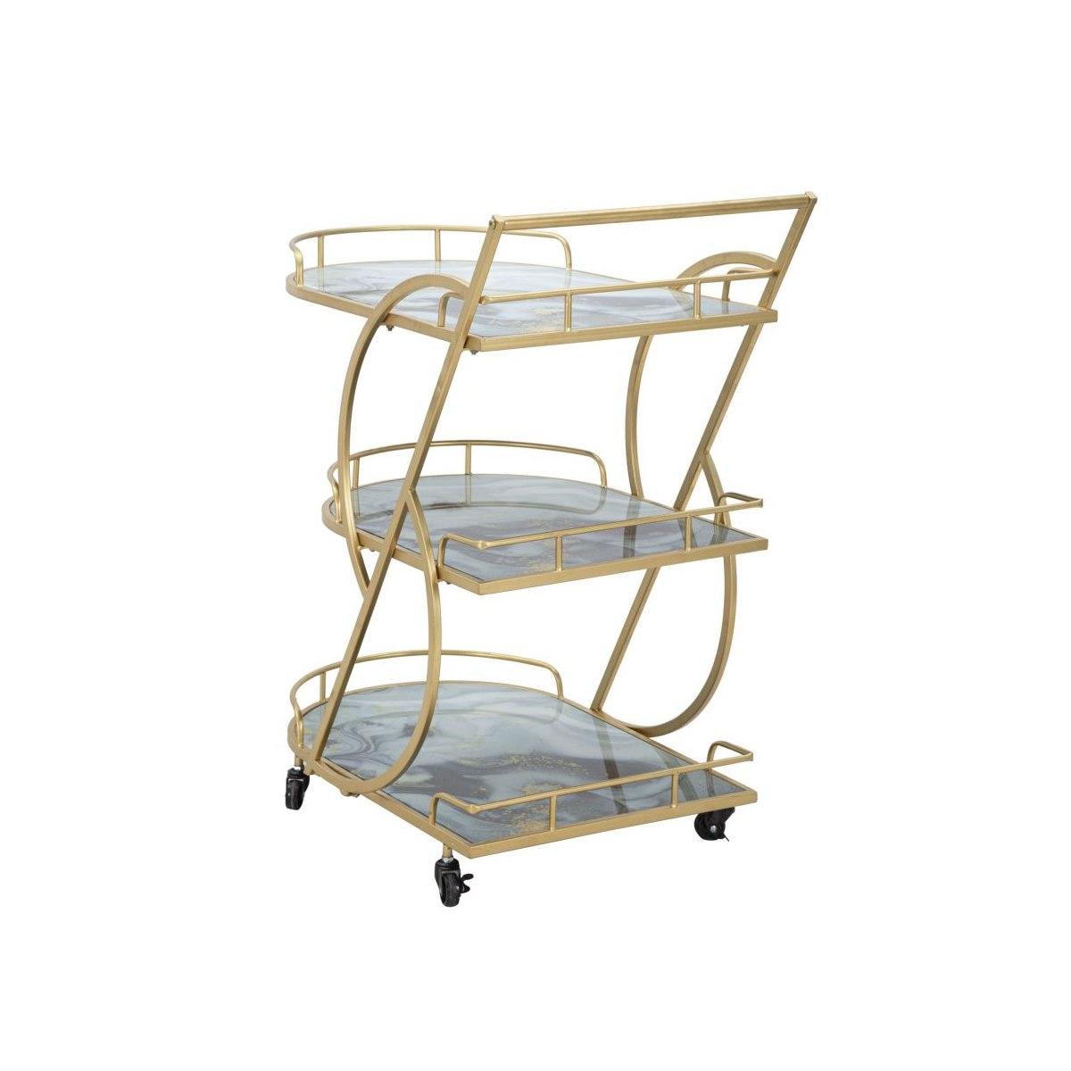 Carrello marble glass mix 71 x 45,5 x 84,5 cm