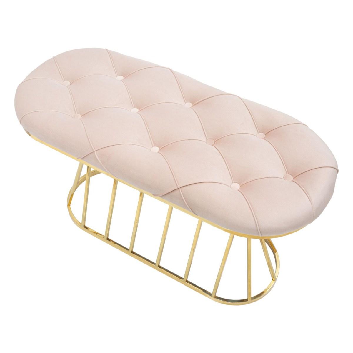 Panca zig rosa 91 x 38 x 52 cm