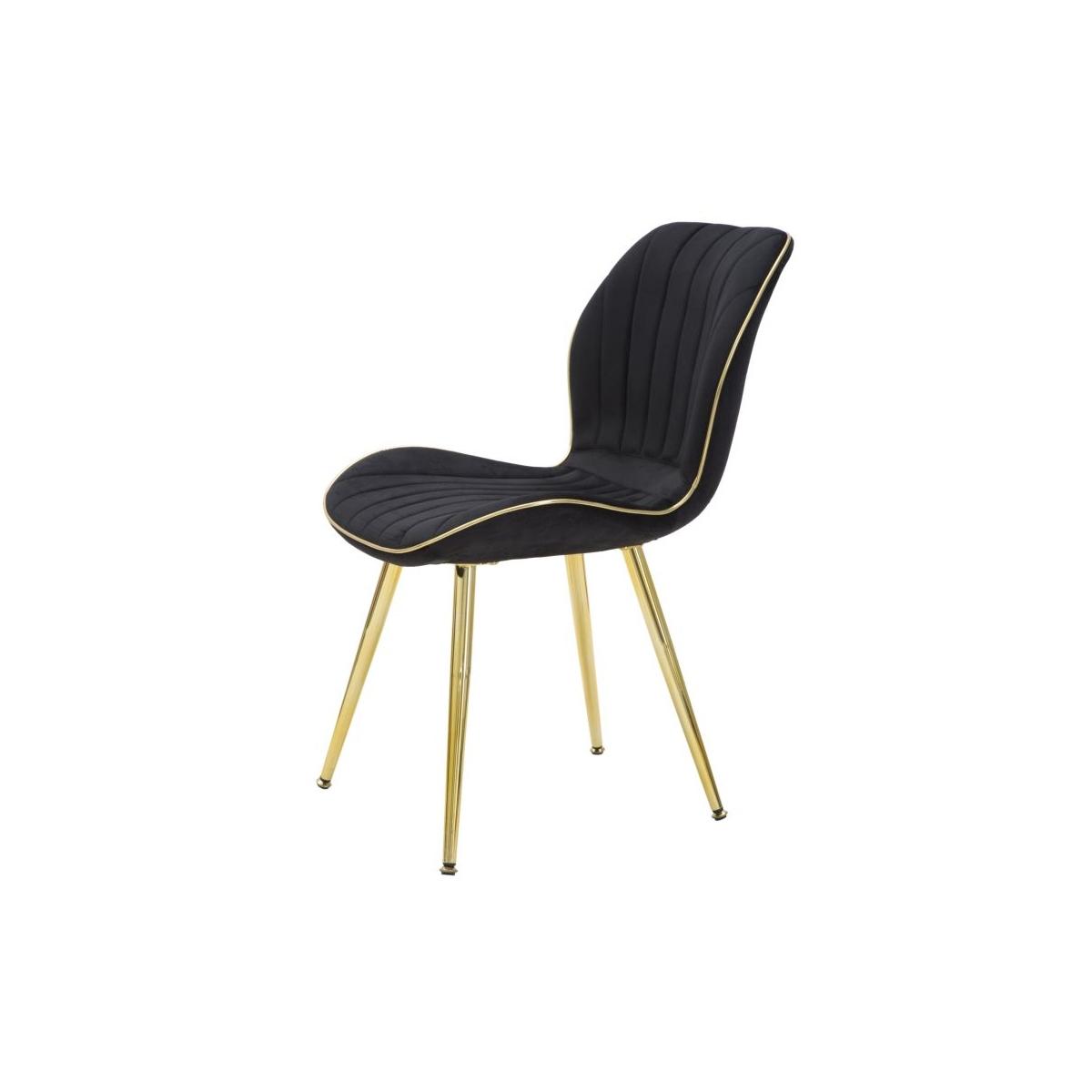 Sedia paris space nera gold Set 2 pz