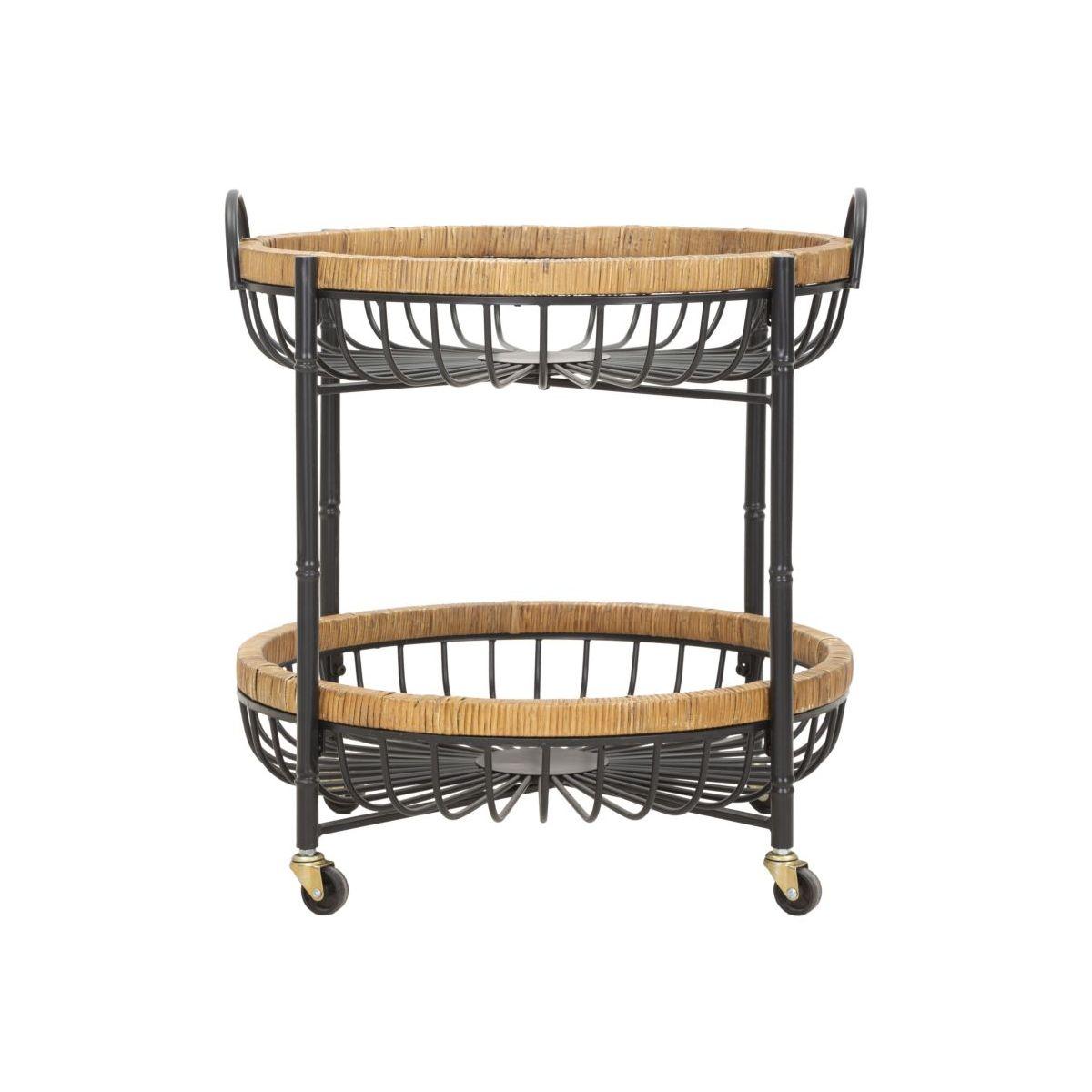 Carrello doppio cestino cebu ruote 57 x 55,5 x 62,5 cm