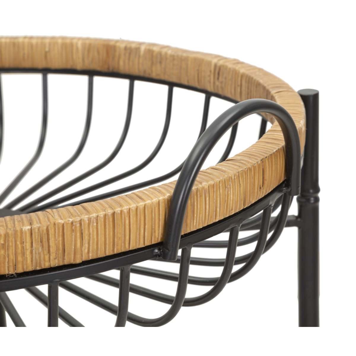 Carrello doppio cestino cebu ruote 57 x 55,5 x 62,5 cm