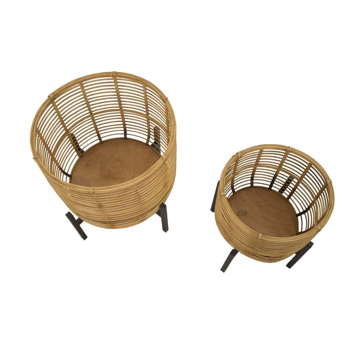 Porta vasi rattan coppia