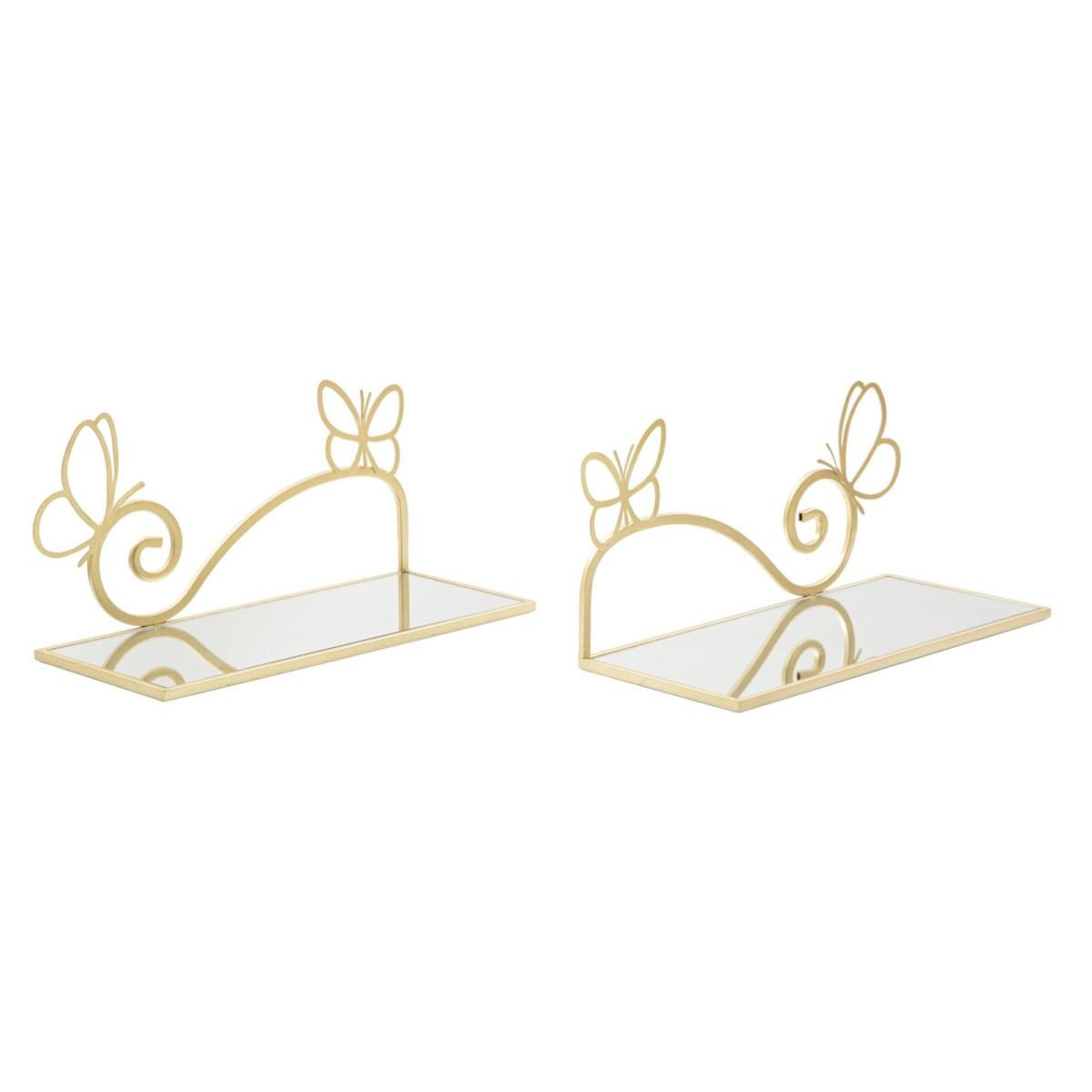 Comodino mensola butterfly coppia 41,5 x 18 x 21 cm