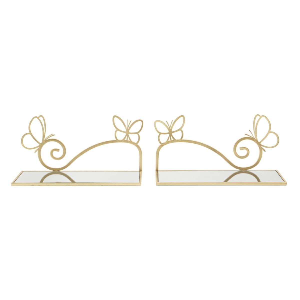 Comodino mensola butterfly coppia 41,5 x 18 x 21 cm