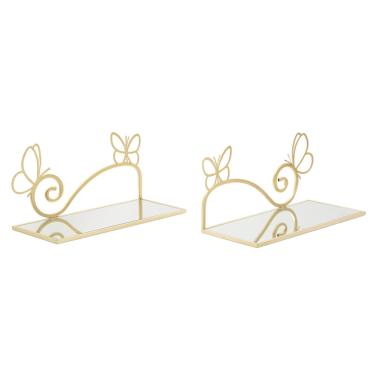 Comodino mensola butterfly coppia 41,5 x 18 x 21 cm