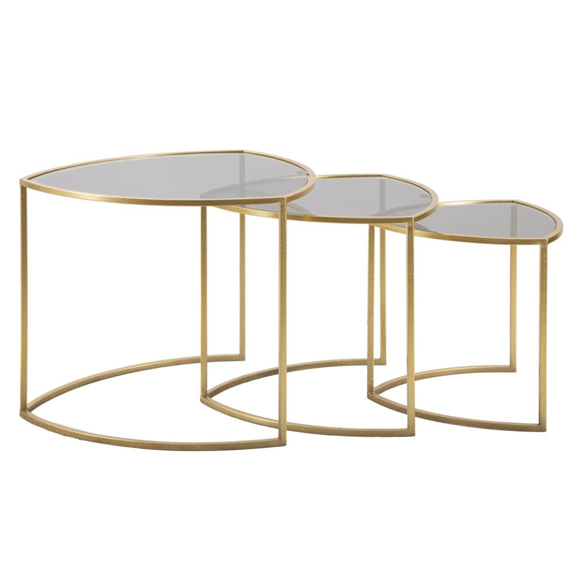 Tavolinetti da caffe triangle Set 3 pz