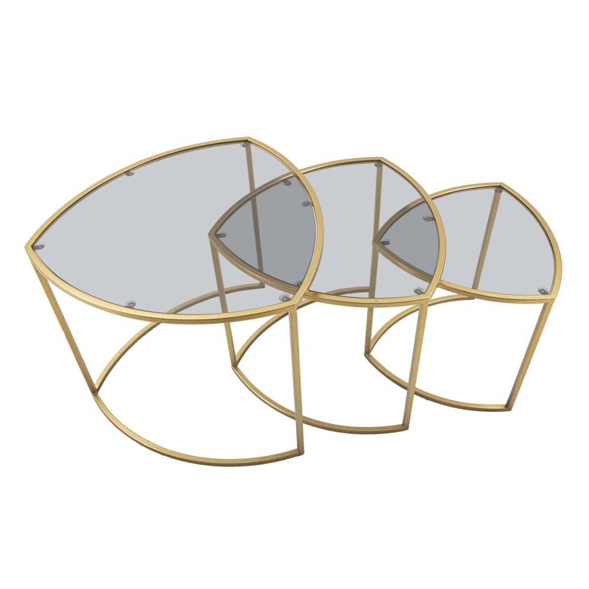 Tavolinetti da caffe triangle Set 3 pz