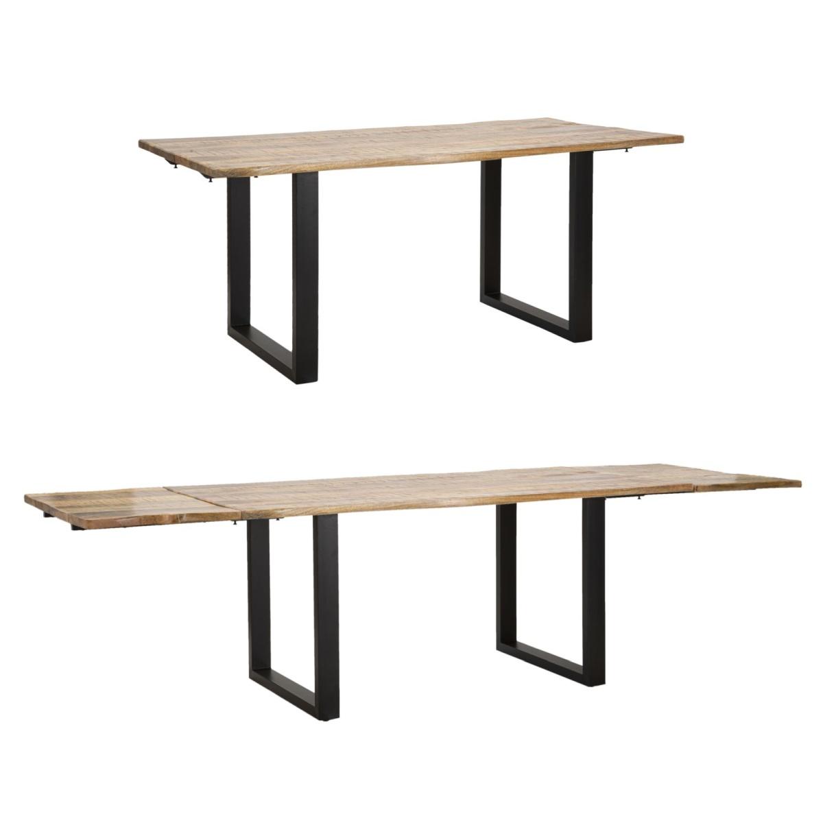 Tavolo da pranzo edge all lunghezza totale 280 legno di mango 180 x 90 cm