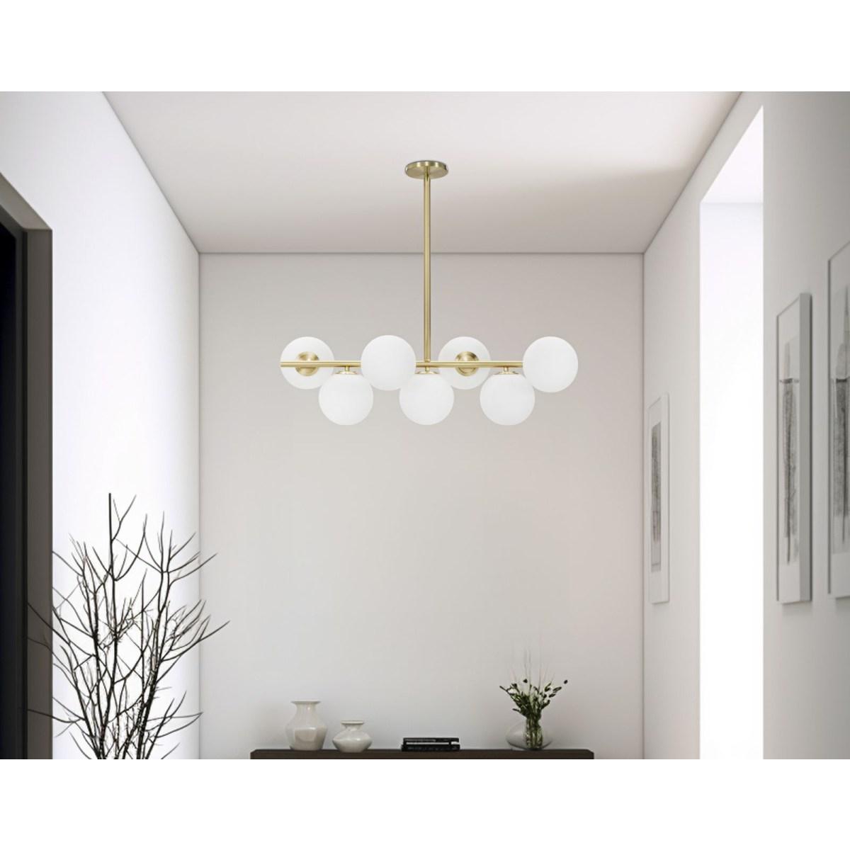 Lampadario glamy 7 luci 81 x 30 x 74 cm