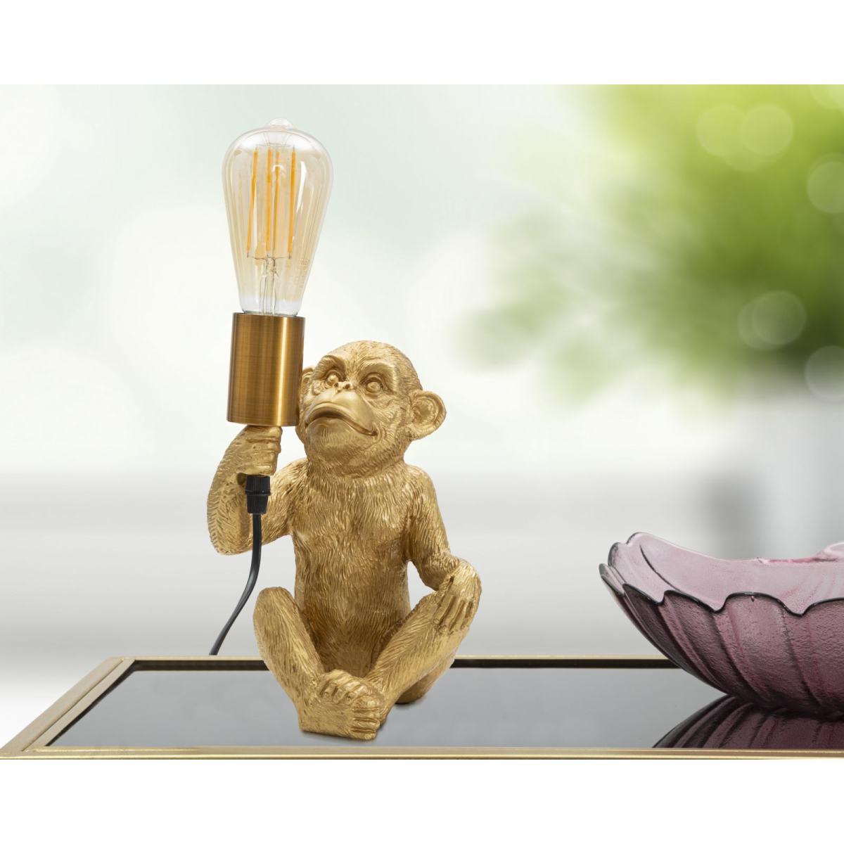 Lampada da tavolo monkey oro 17 x 14,5 x 25 cm
