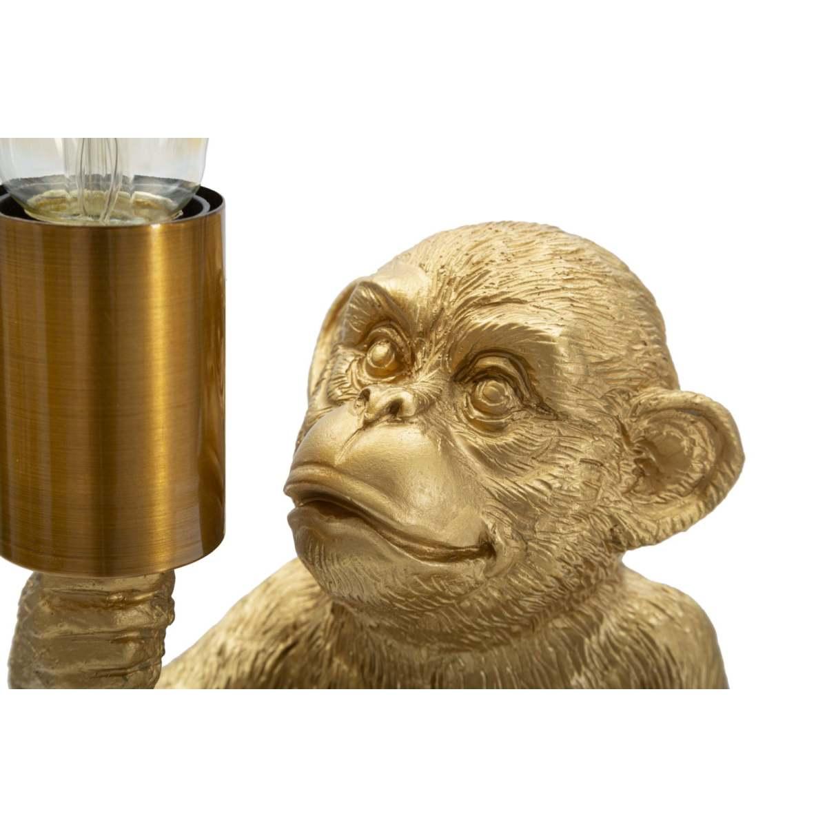 Lampada da tavolo monkey oro 17 x 14,5 x 25 cm