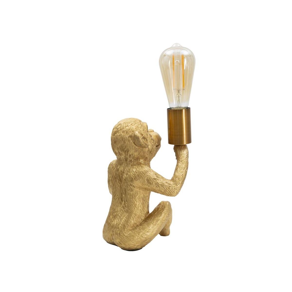 Lampada da tavolo monkey oro 17 x 14,5 x 25 cm