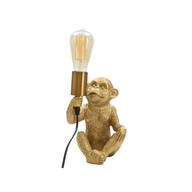 Lampada da tavolo monkey oro 17 x 14,5 x 25 cm