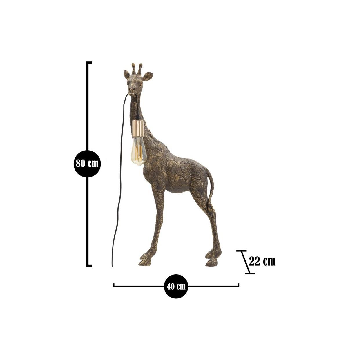 Lampada da tavolo giraffa 40 x 22 x 80 cm