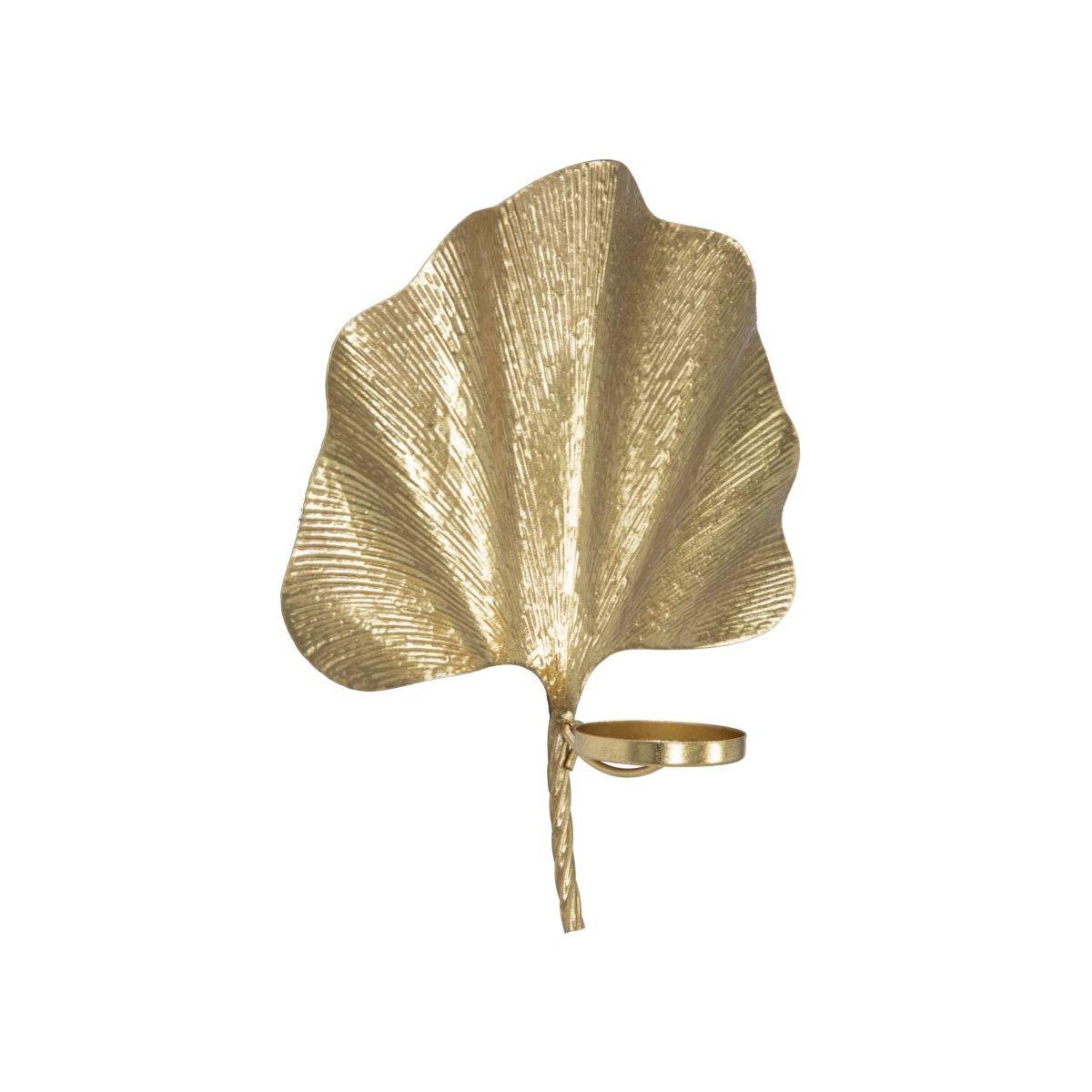 Portacandela da muro glam leaf 41 x 11,5 x 40 cm