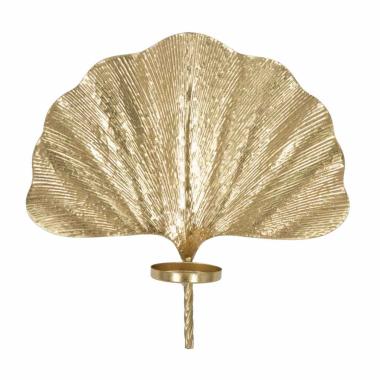 Portacandela da muro glam leaf 41 x 11,5 x 40 cm