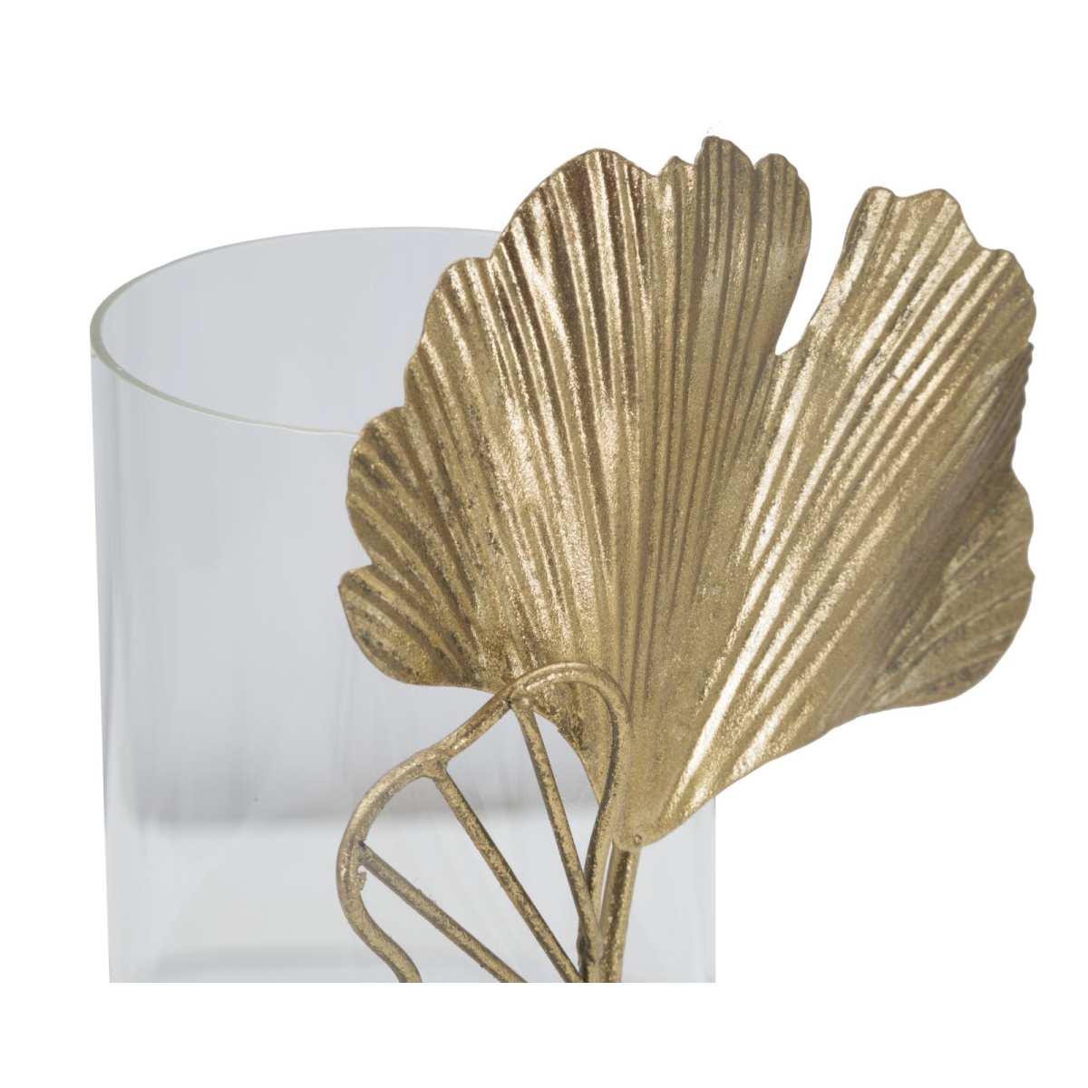 Portacandela leaf 17 x 12 x 21 cm