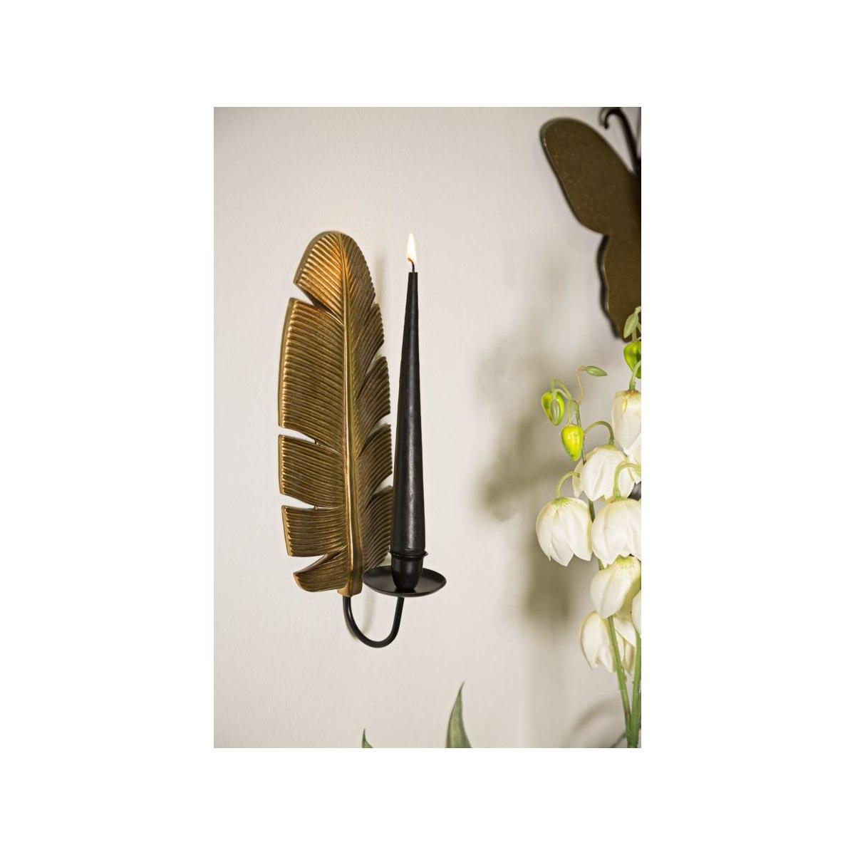 Portacandela da muro leaf 12,8 x 8,9 x 31,2 cm