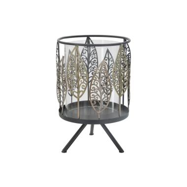 Portacandela foglie iron