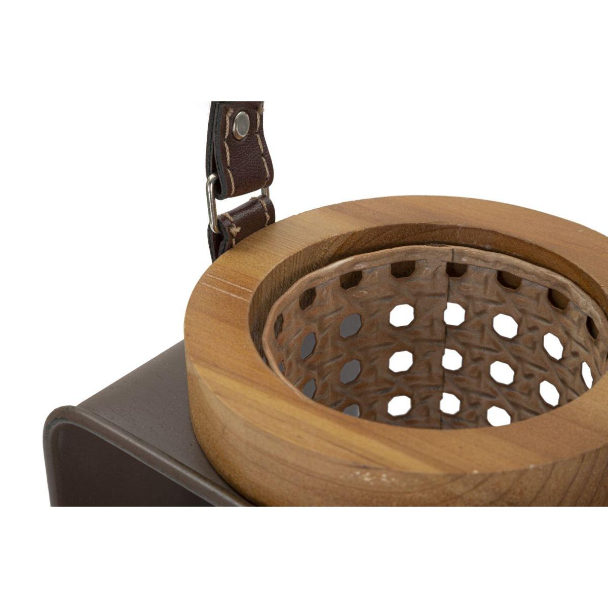 Lanterna iron rattan 16 x 13 x 20 cm