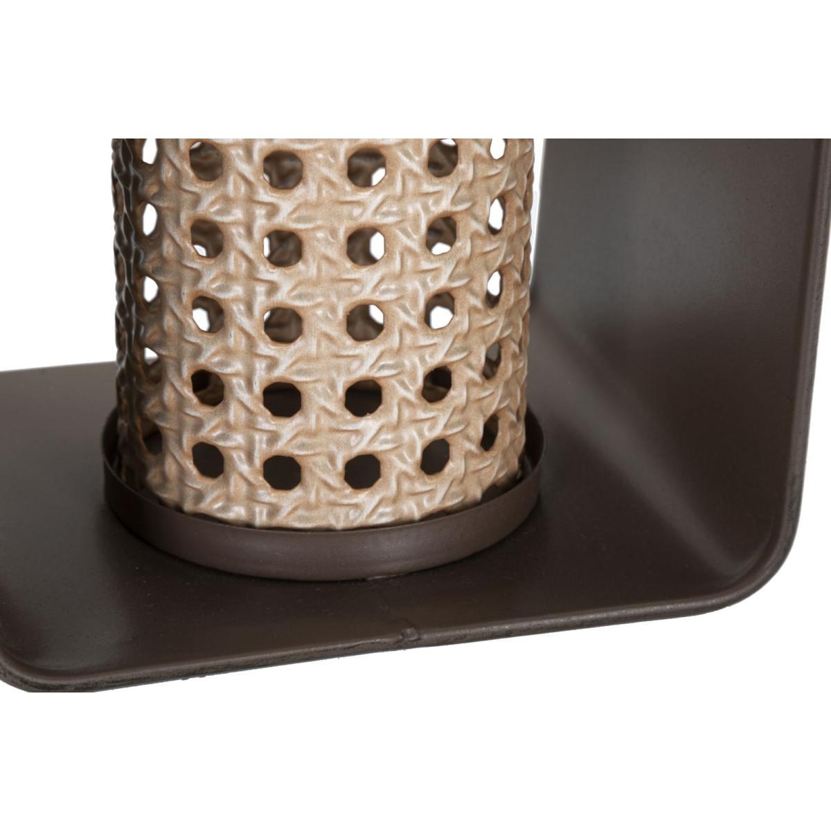 Lanterna iron rattan 16 x 13 x 20 cm