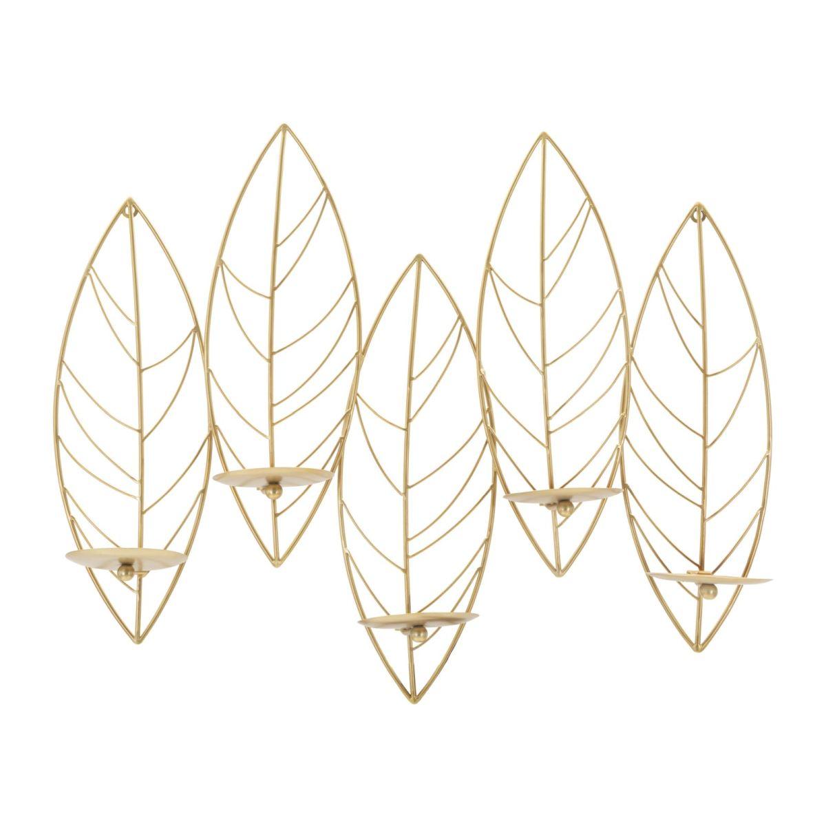 Portacandela leaf da muro 66 x 14 x 56 cm