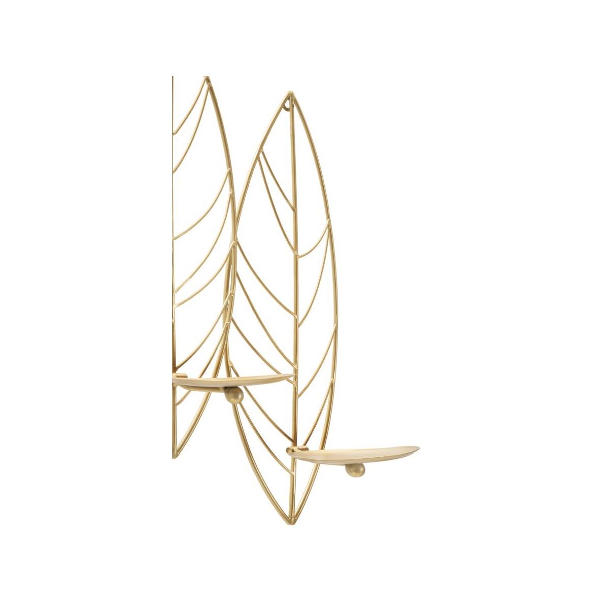 Portacandela leaf da muro 66 x 14 x 56 cm