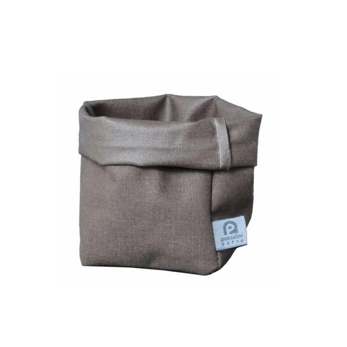 Sacchetto portaoggetti lino teflon nocciola 11 x 12 x 20 cm
