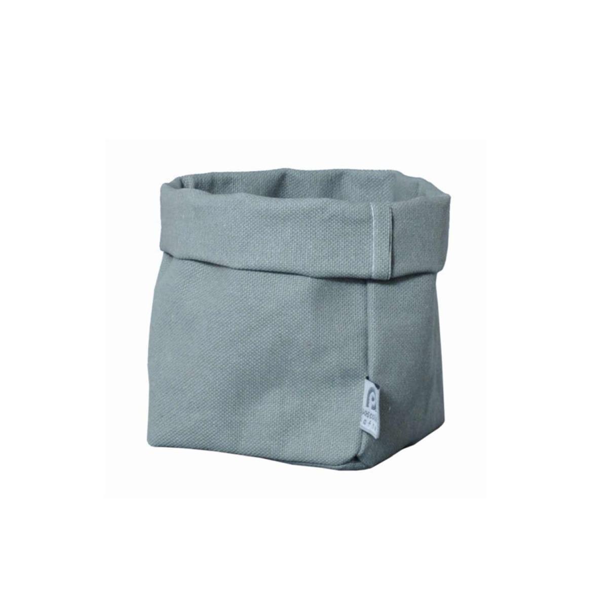 Sacchetto portaoggetti lino teflon verde 11 x 12 x 20 cm
