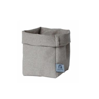 Sacchetto portaoggetti lino teflon beige 14 x 15 x 23 cm