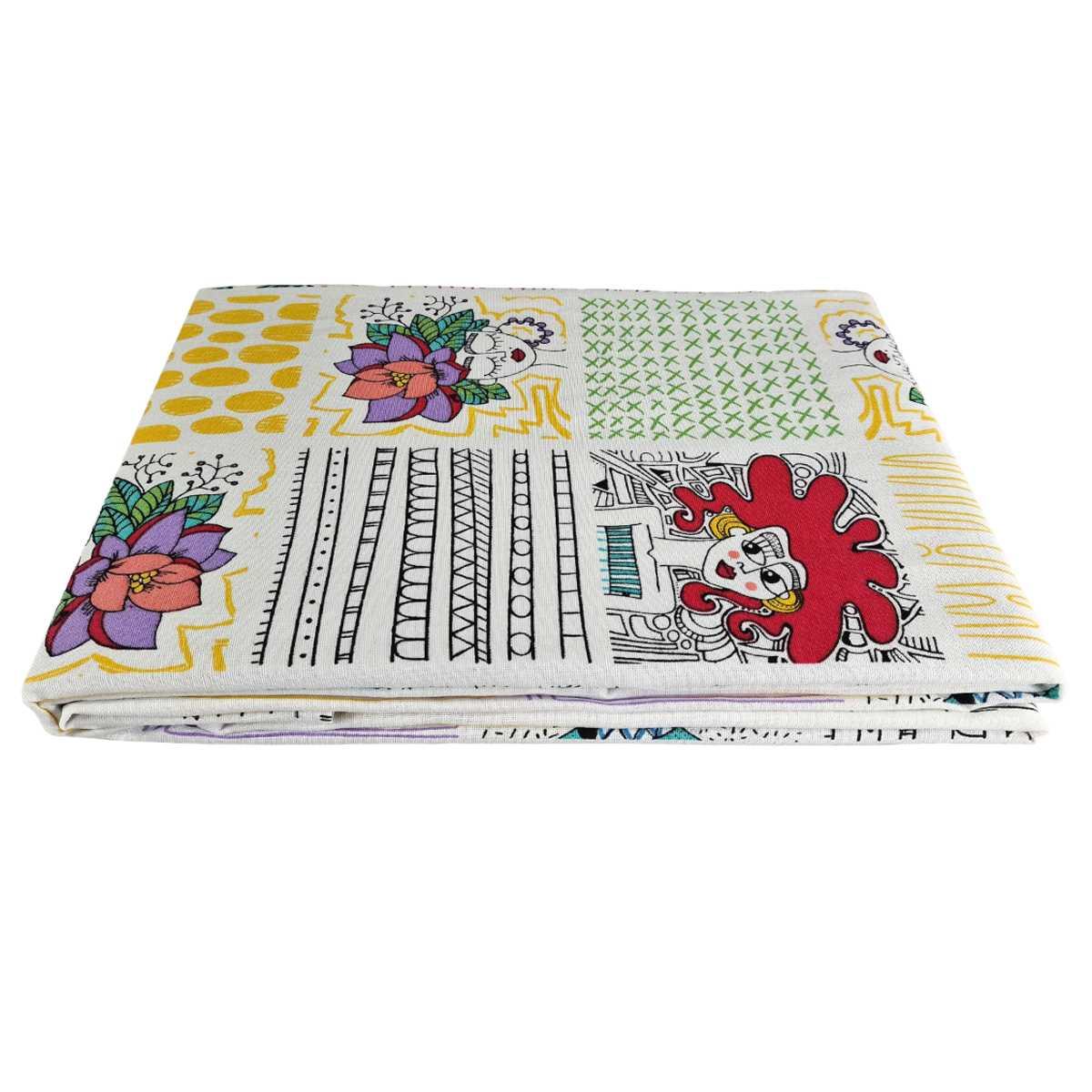 Tovaglia cotone fantasia stilose 140 x 240 cm