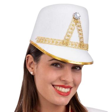 Cappello majorette bianco in feltro tg