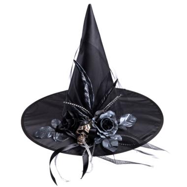Cappello strega teschio decorazioni