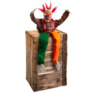 Clown terrificante seduto luci