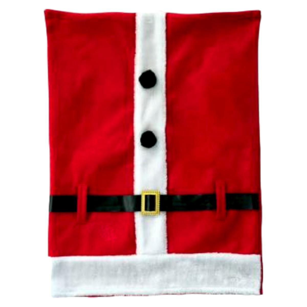 Copri sedia giacca babbo natale pile 60 x 45 cm