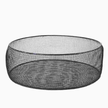 Portavaso metallo rete nero