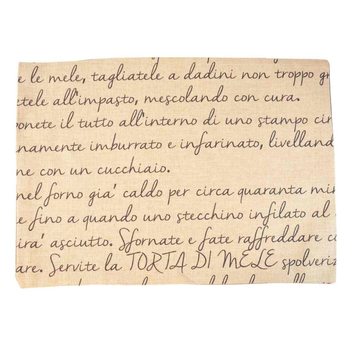 Tovaglietta americana ricetta 35 x 50 cm
