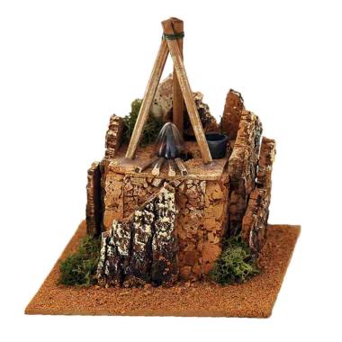 Pozzetto presepe luce effetto fiamma