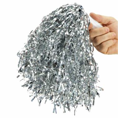 Pompom argento manico