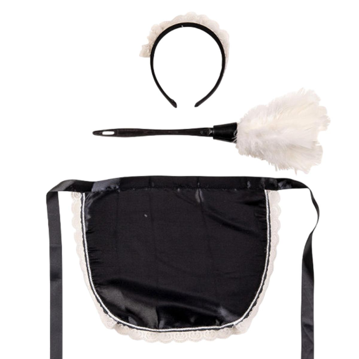 Costume cameriera spolverino grembiule cerchietto polsini