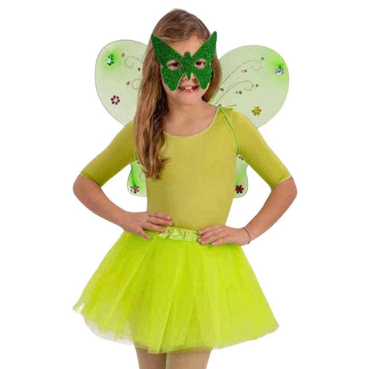 Ali farfalla bimba ali gonna maschera