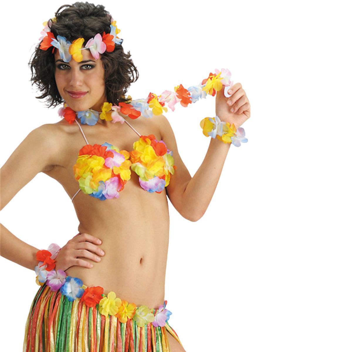 Gonna hawaii collana fiori