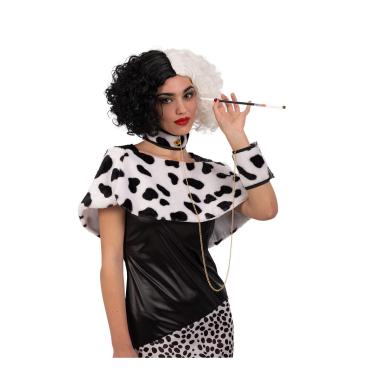 Costume crudelia coprispalle collarino polsino
