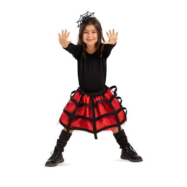 Gonna ragnetto rosso cerchietto