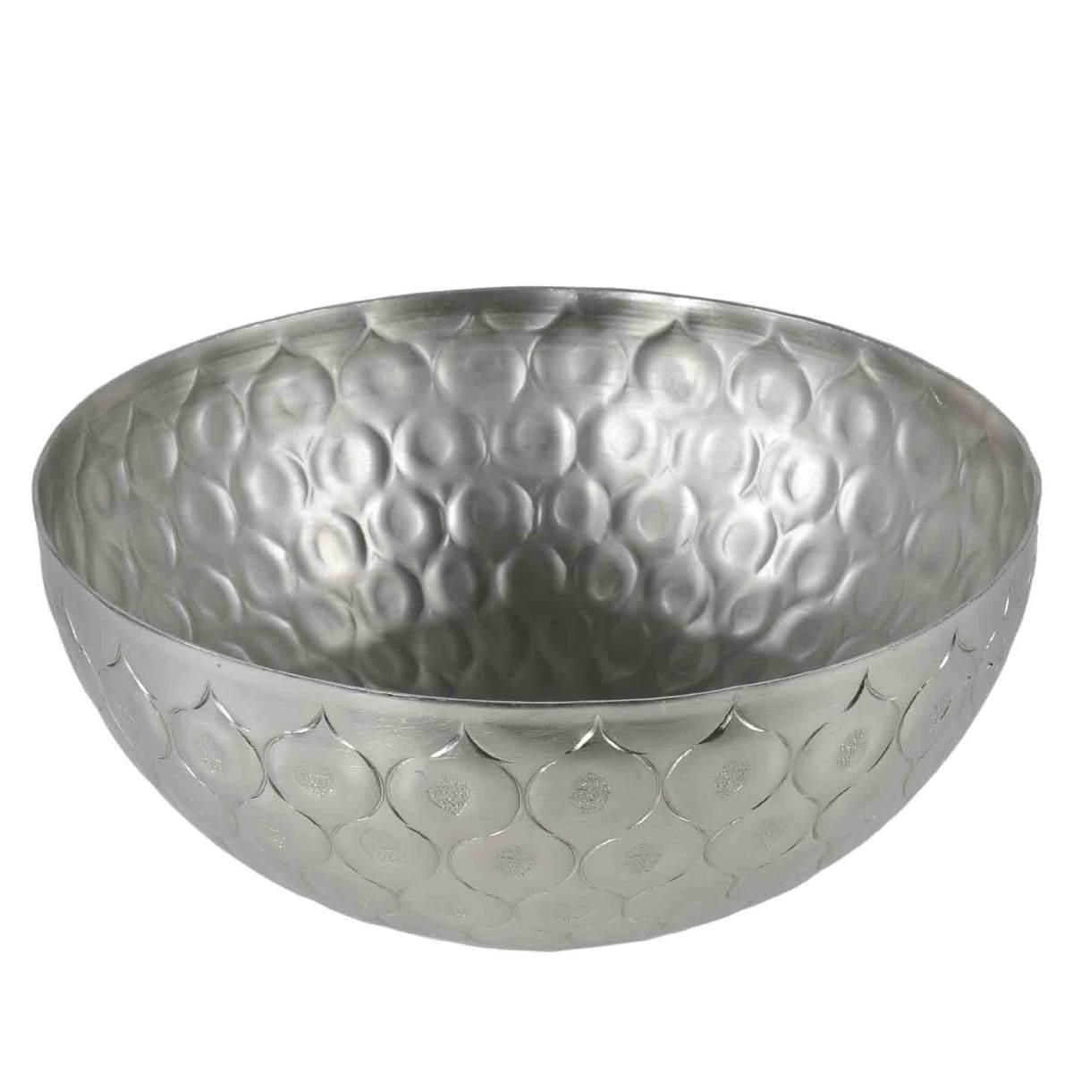 Vaso metallo ciotola argento