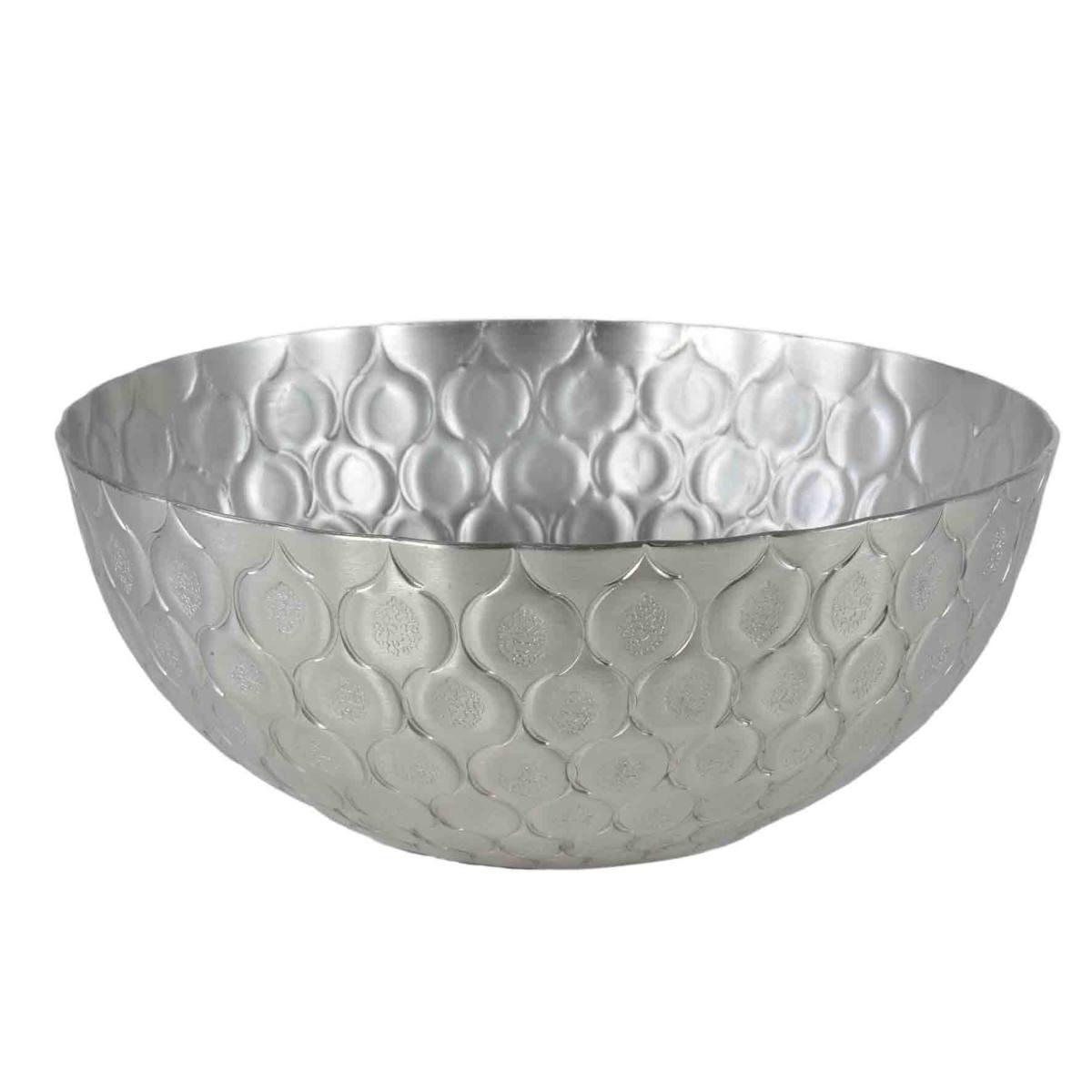 Vaso metallo ciotola argento