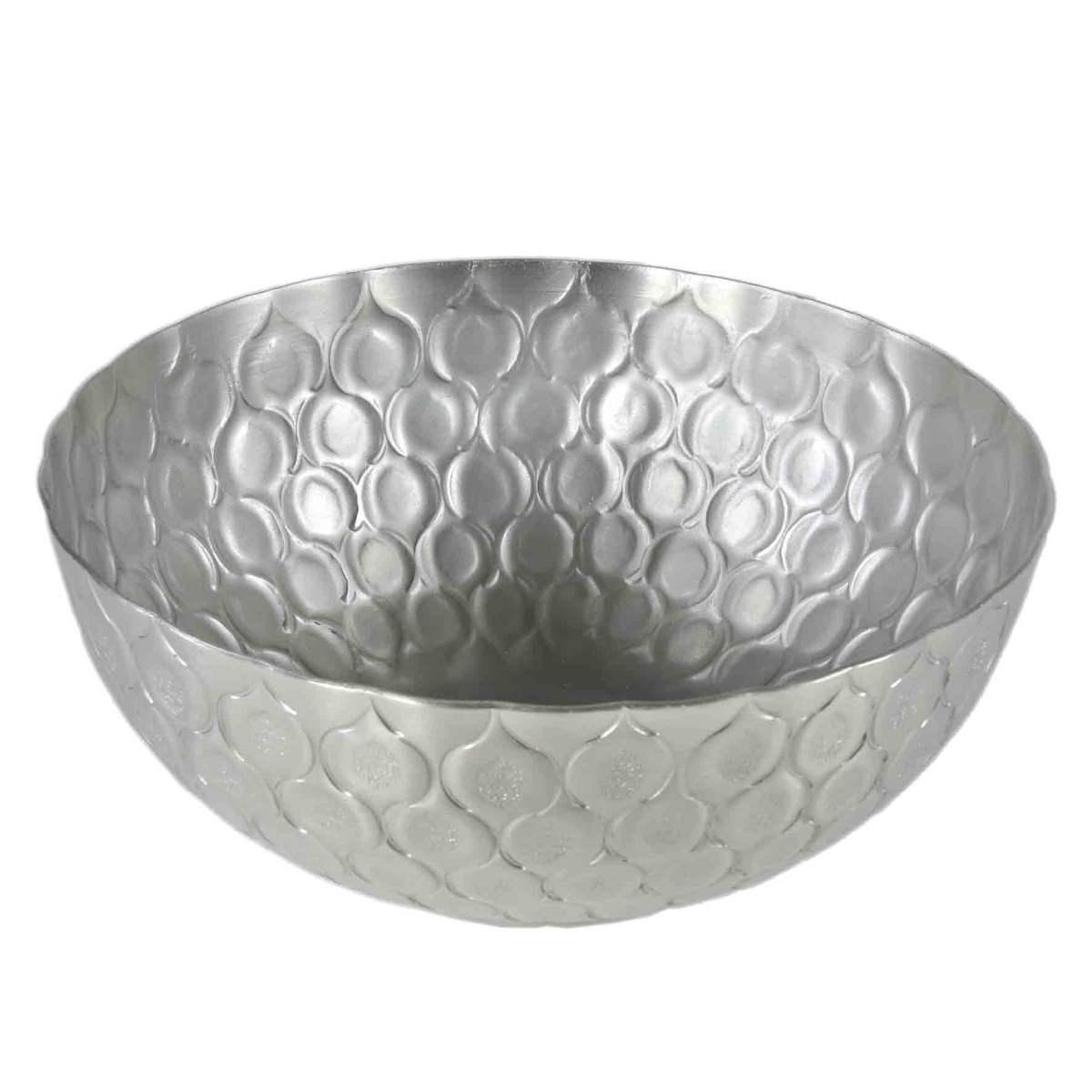 Vaso metallo ciotola argento